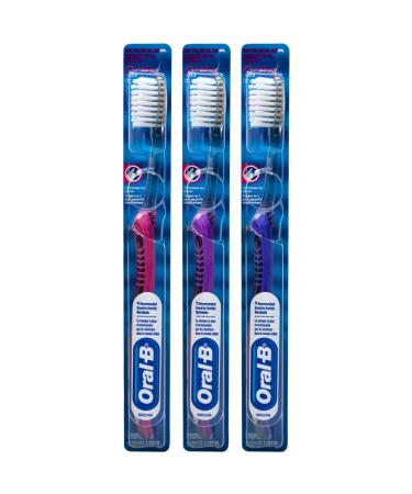 Oral-B Indicator Ortho Toothbrush Trimmed for Braces 35 Soft (Colors Vary) - Pack of 3