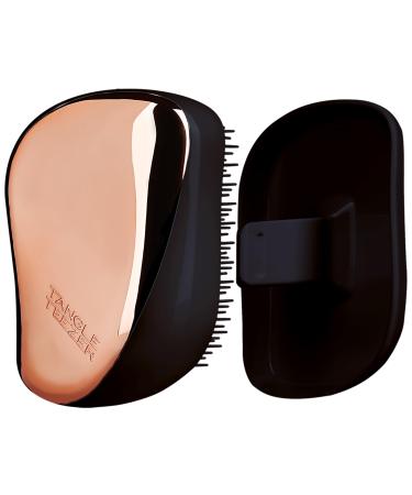 Tangle Teezer | The Compact Styler Detangling Hairbrush | Travel-Friendly with Protective Cover & Two-Tiered Teeth Design | Perfect for Wet Dry & Flyaway Hair | Black/Rose Gold Black/Rose Gold 1 Count (Pack of 1)