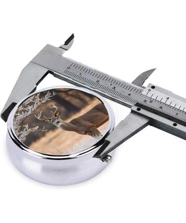 Free Whitetail Deer Mini Round Pill Box | 3 Compartment Travel Organizer | Portable Pill Case for Home & Office - Buy Online on GoSupps.com