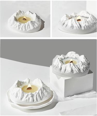 Decorative Mountain-Shaped Scented Candle | Rosewood Fragrance for Odour Removal & Aromatherapy | Perfect for Bedroom & Office - Buy Online on GoSupps.com