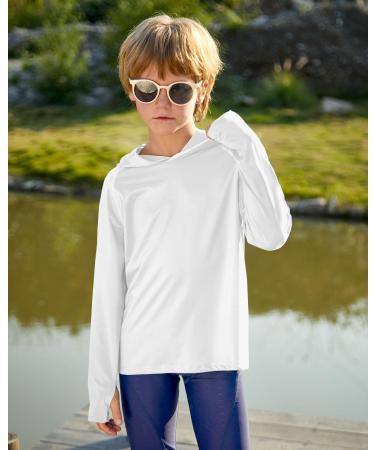BesserBay Boys UV Shirt Long Sleeve Hood UPF50+ Rashguard - Kids Size 120-160 - White 150 | International Shipping Available - Buy Online on GoSupps.com