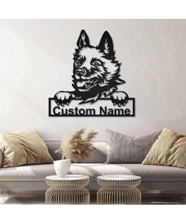 Personalized Schipperke Dog Wooden Shield Art | Custom Pet Plaque | Unique Father's Day & Birthday Gift for Dog Lovers - Buy Online on GoSupps.com