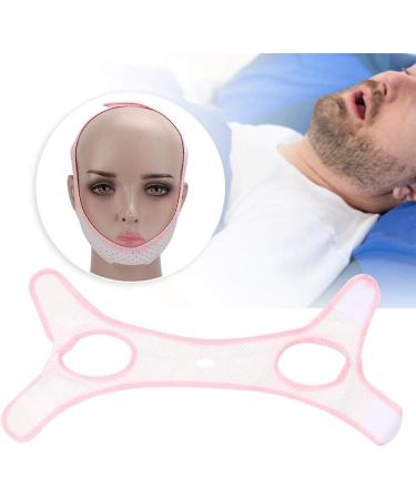 Adjustable Anti Snore Chin Strap - Snore Reduction Aid Device - Easy to Wear - Triangular Mesh Cloth - White - Buy Online on GoSupps.com