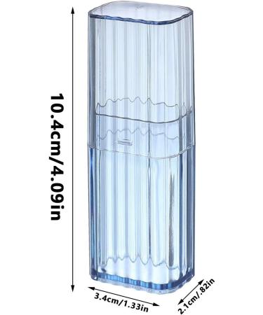 Jimtuze Acrylic Qtip Holder & Travel Case - Transparent Storage for Cotton Swabs Dental Floss & Hair Accessories - Blue - Buy Online on GoSupps.com