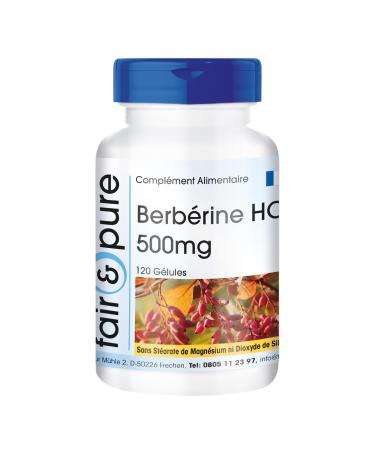 Fair & Pure® - Berberine HCL 500mg - contains 97% berberine - with zinc - highly dosed - vegan - 120 capsules