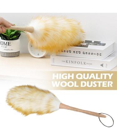 Wool Duster Static Lambs Wool Brush Duster Lambswool Soft Dusting Household Brush Dust N7G7 Mites - Buy Online on GoSupps.com