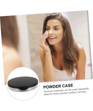 Beavorty 6 Pcs Loose Powder Box Plastic Case Plastic Mirror Travel Make up Mirror Compact Case with Mirror Empty Loose Powder Pot Mirror and Elasticated Net Sifter 5g Powder Case Black Mat 7.5x7.5cmx3pcs Blackx3pcs - Buy Online on GoSupps.com
