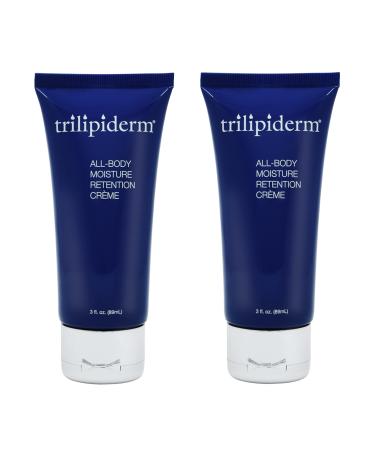 Trilipiderm All-Body Moisture Retention Cr me 2-PACK Plant-Based All-Day Lightweight Hydration for Body and Face Meadowfoam Lipid Replacement Travel-Size TSA-Approved 3 Ounce Tubes Two Pack
