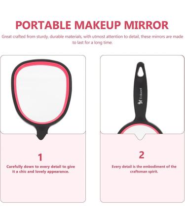 Portable Black Handheld Mirror with Handle - Mpowtech Travel Mirror for Kids & Makeup - Lightweight and Easy to Use - 6.1 L x 2.95 W - Buy Online on GoSupps.com