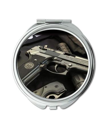 Mirror makeup mirror gun lock box Round Mirror hd gun s p pocket mirror portable mirror