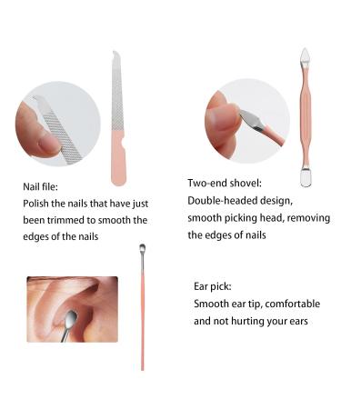 Jaimela 7-in-1 Nail Clippers Set | Pink Manicure Pedicure Kit | Nail Care Tools for Home & Travel - Buy Online on GoSupps.com