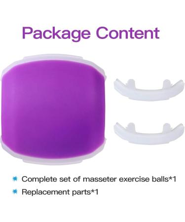 Jaw Exerciser Face and Neck Exerciser Double Chin Reducer Eliminator for Jaw Exercise Ball to Face Lift Chisel Chin Slimming & Neck Muscle Helps Reduce Stress and Cravings Purple_60LBS - Buy Online on GoSupps.com