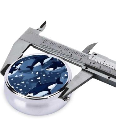 Blue Killer Whale Round Pill Box | 3 Compartment Travel Organizer for Medications - Buy Online on GoSupps.com