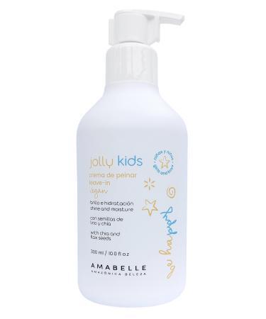 AMAZONICA BELEZA Styling Cream Jolly Kids | Vegan | Moisturizes and Nourishes | For All Hair Types |With IFlower Extracts | Crema para Peinar para Ni os Vegana | (300ml / 10.1 Oz)