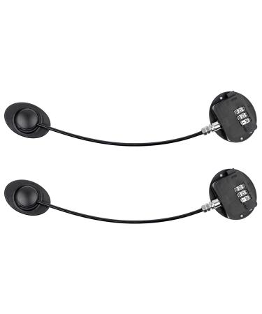 Fuse with lock 2 pieces for refrigerator closet door window black with a number lock for your own code lockable adhesive lock child locking with key babies' backup Household 4 b - black number lock 2x