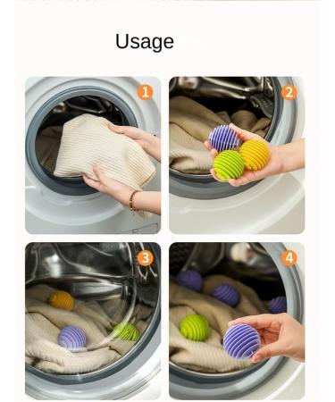 ZADFHSI Dryer Balls 3pcs Spherical Vane Lint Catcher Reusable Eco-Friendly Laundry Scrubbing Balls Household Washing Machine Laundry Ball Anti Static Ball for Reducing Wrinkles (2) - Buy Online on GoSupps.com