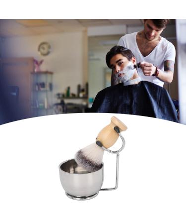 Share set 3 in1 shaving set men's gift set Razi brush synthetic hair with shaving bowl and brush holds home salon portable shaving brush stainless steel bowl brush holder stand set