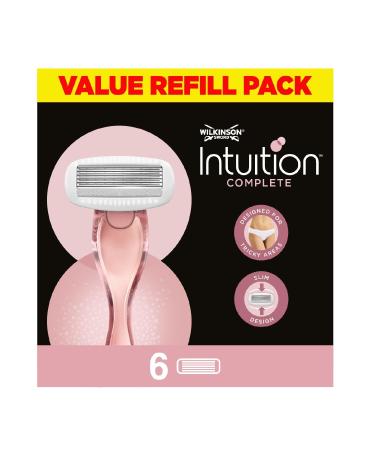WILKINSON SWORD - Intuition Complete Blades For Women | Pack of 6 Razor Blade Refills | Skin Protect Gel with Smooth Glide - Buy Online on GoSupps.com