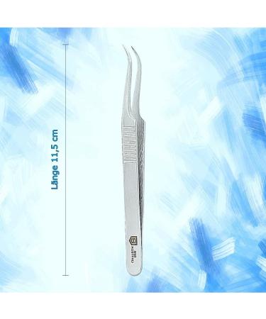 Premium SMI Eyelash Tweezers - Bent Stainless Steel Tool for 3D 5D & 6D Volume Lash Extensions - Buy Online on GoSupps.com