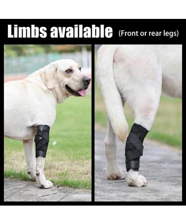DONGKER Dog Leg Brace Adjustable Rear Leg Joint Compression Wrap with Metal Spring Bars for Dogs Sprain Pain Relief - Buy Online on GoSupps.com