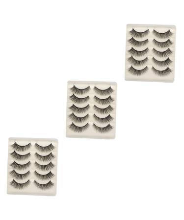minkissy 15 Pairs Strip Fake Lashes for Women Fake Lashes for Girls Natural Lashes Soft Light Fake Lash Cat Eye Lashes 3d Lashes Natural False Lashes Faux Lashes 5d Eyelash Material