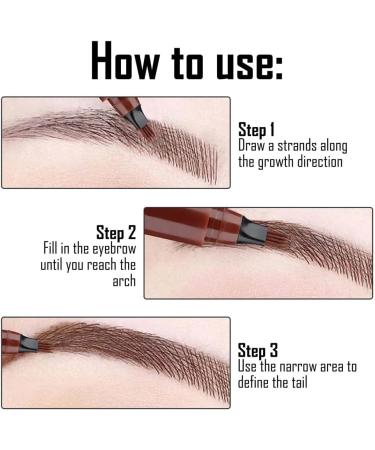 2024 Upgraded Natural Brows Eyebrow Pen Waterproof Natural Brows Eyebrow Pen Eyebrow Pen Waterproof Eyebrow Pencil Dark Brown Upgraded Waterproof Microblading Eyebrow Pen(Gray) - Buy Online on GoSupps.com