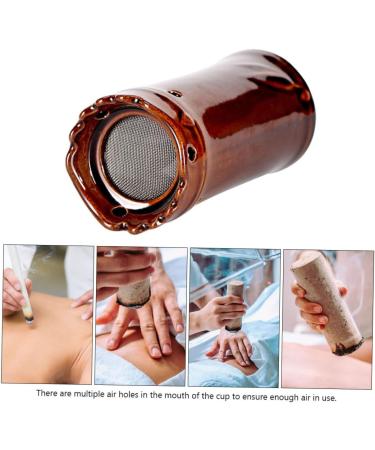 FRCOLOR Moxibustion Pot 3 STK Ergonomic Ceramic Burner for Moxa Massage | Health & Wellness Tool - Buy Online on GoSupps.com