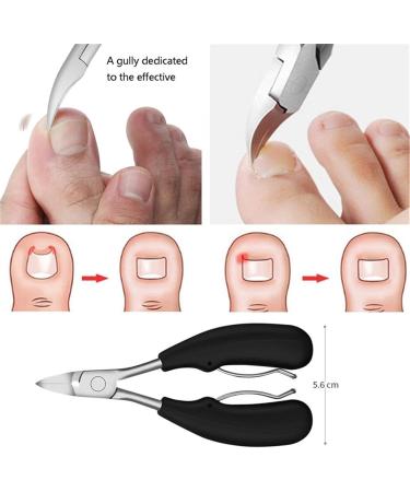 Nail Clipper for Thick Nails Toe Nail Clippers Nail Correction Thick Nails Ingrown Toenails Nippers Cutters Dead Skin Dirt Remover Pedicure Care Tool (Color : Black) - Buy Online on GoSupps.com