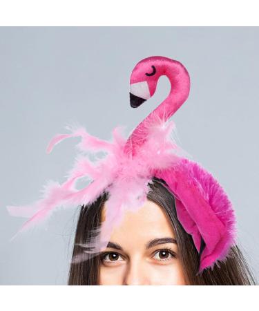 Harilla Pink Flamingo Headband Cute Animal Head Hoops Feathers Hair Accessories Headdress for Girls Women Beach Party Carnival Costume Cosplay Accessories - Buy Online on GoSupps.com