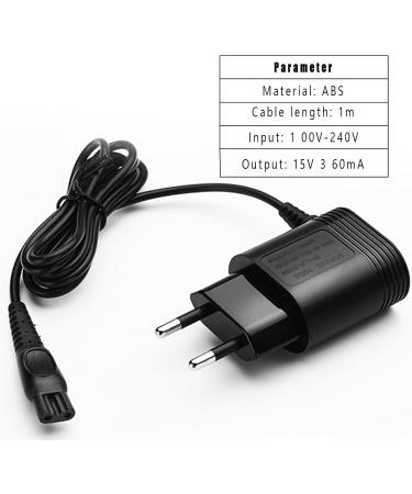 Jaimela 15V Shaver Power Supply Charger Cable - Compatible with 3000 5000 7000 9000 S5050 QT4022 PT860 AT750 QG HQ QC AT PT RQ Sensotec 8000 - International Shipping Available - Buy Online on GoSupps.com
