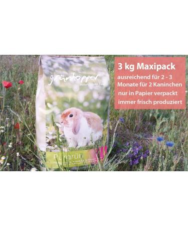 Green Shopper Purgr n 3kg Rabbit Feed - Premium Quality All-Natural Nutrition for Healthy Bunnies - International Shipping Available - Buy Online on GoSupps.com