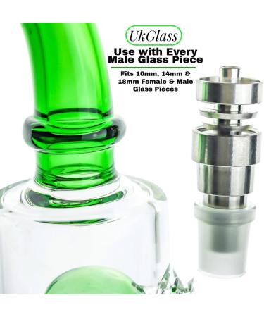 10/14/18mm Male & Female 6 in 1 Universal Dab Nail for Rigs E-Nails & Torches - Titanium Dab Nail Smoking Tool for Wax Oil & More - Buy Online on GoSupps.com