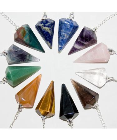 Third Eye Crystals Clear Quartz Pendulum - Wicca Healing & Reiki Meditation Accessory | Positive Energy Handmade Gift - Buy Online on GoSupps.com