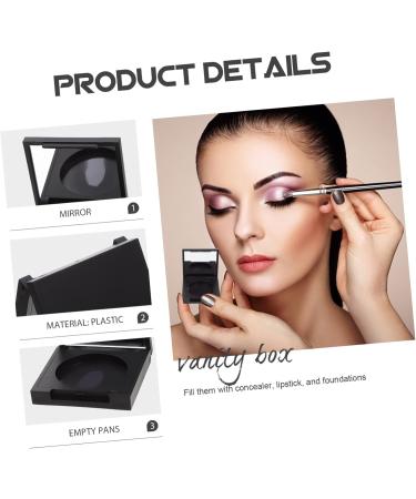 Beavorty Eyeshadow Palette 20 pcs with Sub Pallette Girls Organizers Vials Refillable Powder Clear Lipstick Aging Eye Highlighters 5x5cmx5pcs Blackx5pcs - Buy Online on GoSupps.com