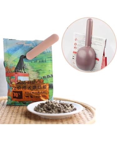 Lanyihome 2 in 1 Small Silicone Pet Food Spoon and Plastic Scoop for Dogs, Cats, Birds - White/Pink - Buy Online on GoSupps.com