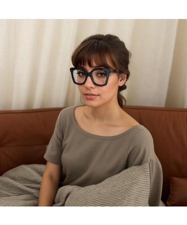 Square Reading Glasses for Men & Women - Blue Light Blocking Magnifying 2-Pack (Black & Red) - 3.5x Computer Readers - Buy Online on GoSupps.com