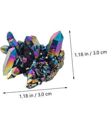 VILLCASE 2pcs Colorful Crystal Clusters Fish Tank Stones Mineral Specimen Natural Stones Cluster Rough Stone - Buy Online on GoSupps.com