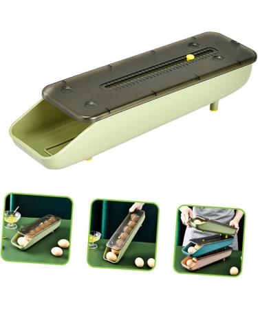 Healvian 2pcs Egg Storage Box Egg Drawer for Refrigerator Egg Tray Egg Cartons Automatic Drawer Box Green 33x9.2cm - Buy Online on GoSupps.com