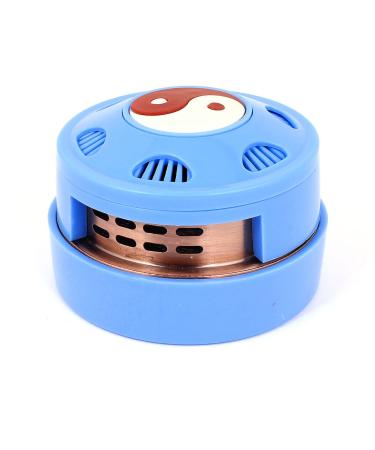 Ruilogod Portable Neck MOXA MOXIBUSTION ROLL ACUPUNTURE BURNER CASE BOX BLUE