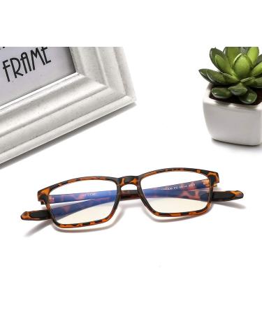 Suertree Blue Light Filter Reading Glasses - TR90 Frame for PC & Gaming - 2.5x Magnification - UV Protection - Stylish Leopard Design for Women & Men - 1PC - Buy Online on GoSupps.com