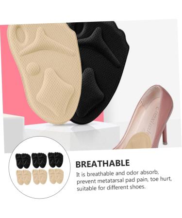 FRCOLOR 6 Pairs Sponge Forefoot Pads | Gel Metatarsal Insoles for High Heels | Comfortable Cushions & Foot Support - Buy Online on GoSupps.com