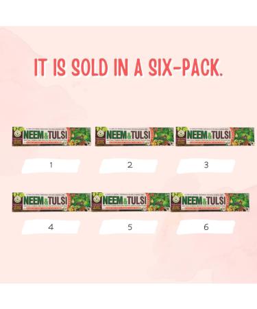 Buy Pack of 6 Organic Neem 10 in 1 Fluoride Free Toothpaste - Herbal Blend with Neem Clove Black Seed & More - International Shipping Available - Buy Online on GoSupps.com