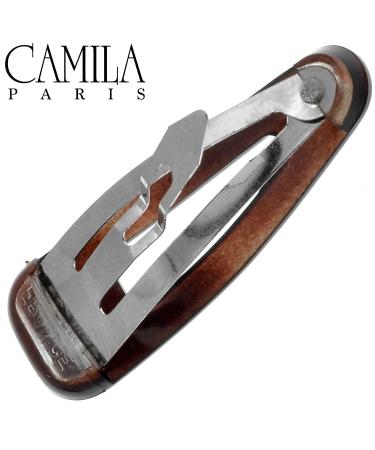 Camila Paris CP1309/2 French Hair Snap Clip Barrette - Strong Hold Metal Snap Pin Hair Accessory for Women - 1.25 Inch (Pack of 2) - Buy Online on GoSupps.com
