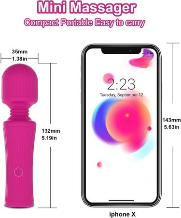 Mini Handheld Personal Massager | 10 Vibration Modes | Waterproof & Cordless | for Neck, Shoulder, Back | Muscle Aches Relief | Pink - Buy Online on GoSupps.com