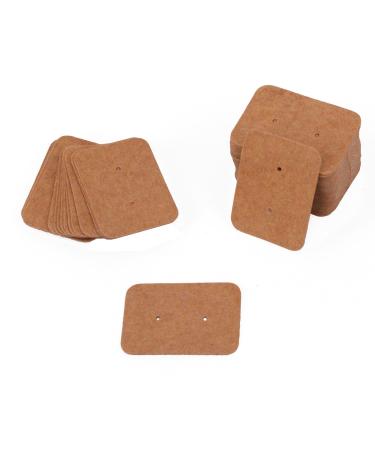 TIAMALL 300 PCS Earring Display Cards Kraft Paper Earrings Tags Ear Stud Earring Card (Brown)