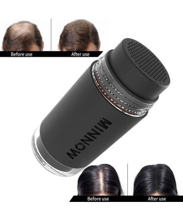 MINNOW Keratin Hair Building Fibers 16g Black - Hair Loss Concealer for Thinning Hair - Buy Online on GoSupps.com