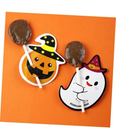 Cabilock Halloween Lollipop Decoration 100 Pcs Lollipop Paper Lollipop Candy Lollipop Packaging Lollipop Ghost Lollipop Greeting Lollipop Decoration Pencil Caps Message Halloween - Buy Online on GoSupps.com
