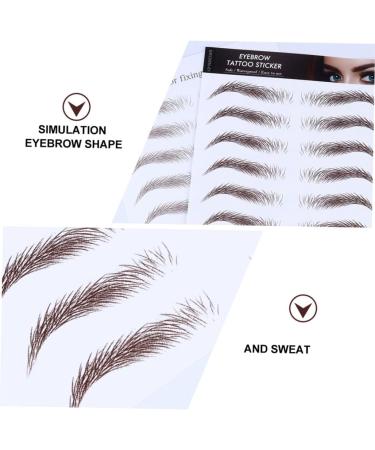Didiseaon 8 Pcs Eyebrow Stickers Eyebrows Eyebrow Peel off Green Lashes Fake Water Transfer Paper with Soy Ink 21x15cmx2pcs Brownx2pcs - Buy Online on GoSupps.com