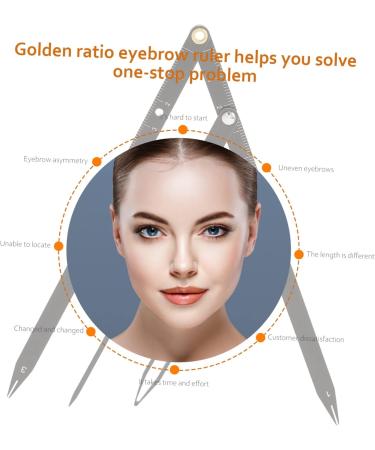 Angoily 5 pcs Tool Gadgets Eyebrow Ratio Stencils Metal Sliding Mean Positioning Stainless Makeup Measure 25x5x0.6cmx5pcs Blackx5pcs - Buy Online on GoSupps.com