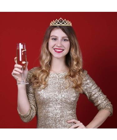 Didder Gold Birthday Crown and Rhinestone Tiara with Birthday Queen Sash Set - Party Accessories for Women and Girls - Buy Online on GoSupps.com